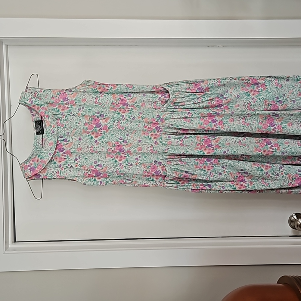 VINTAGE YVONNE LAFLEUR NEW ORLEANS FLOWER DRESS